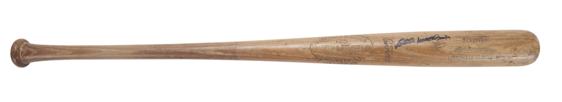 1956-59 Eddie Mathews Game Used & Signed H&B Louisville Slugger S2 Model Bat (MEARS A9.5, PSA/DNA GU 9 & Beckett)
